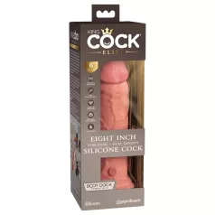   King Cock Elite 8 - dildo med sugkopp och vibrator - 20 cm - natur