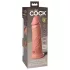 King Cock Elite 8 - dildo med sugkopp och vibrator - 20 cm - natur