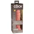 King Cock Elite 8 - dildo med sugkopp och vibrator - 20 cm - natur