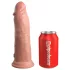 King Cock Elite 8 - dildo med sugkopp och vibrator - 20 cm - natur