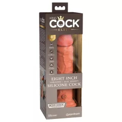   King Cock Elite 8 - realistisk vibrator 20 cm - mörk hudfärg