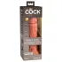 King Cock Elite 8 - realistisk vibrator 20 cm - mörk hudfärg