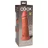 King Cock Elite 8 - realistisk vibrator 20 cm - mörk hudfärg