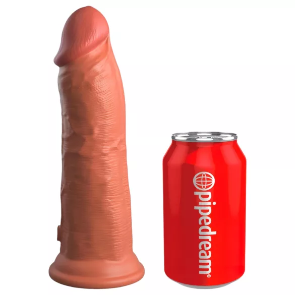 King Cock Elite 8 - realistisk vibrator 20 cm - mörk hudfärg