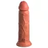 King Cock Elite 8 - realistisk vibrator 20 cm - mörk hudfärg