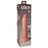King Cock Elite 9 - Sugkopp-vibrator 23 cm - hudfärgad