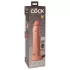 King Cock Elite 9 - dildo med sugkopp och vibrator 23cm - naturfärg