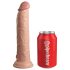 King Cock Elite 9 - Sugkopp-vibrator 23 cm - hudfärgad