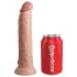 King Cock Elite 9 - dildo med sugkopp och vibrator 23cm - naturfärg