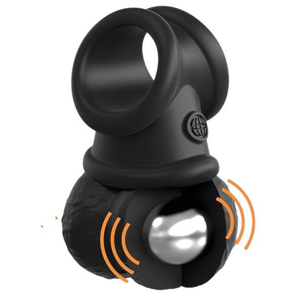 King Cock Kronjuveler - vibrerande penisring (svart)