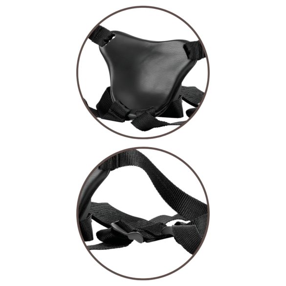 King Cock Elite - strap-on trosor - bekväm design - brun