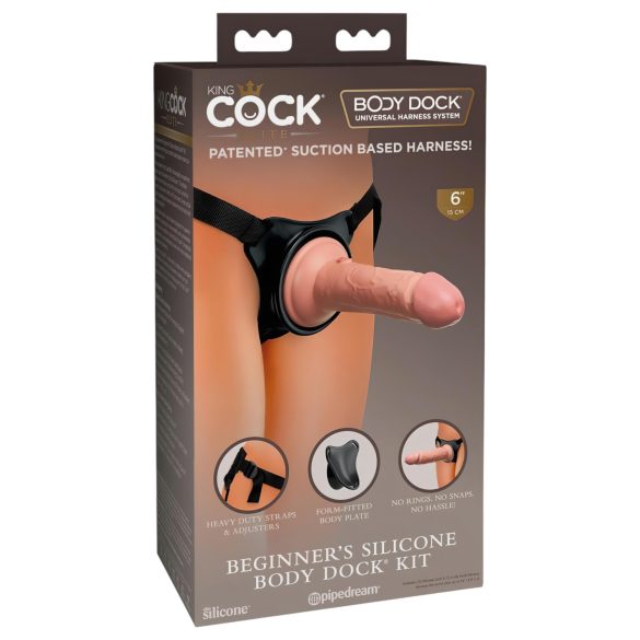 King Cock Elite Beginner's - påspänningsbar dildo (natur)
