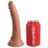 King Cock Elite Comfy - Bekväm strap-on med sele (mörk hudton)