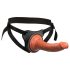 King Cock Elite Comfy - Bekväm strap-on med sele (mörk hudton)