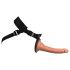 King Cock Elite Comfy - Bekväm strap-on med sele (mörk hudton)