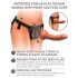 King Cock Elite Comfy - Bekväm strap-on med sele (mörk hudton)