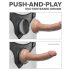 Body Dock - Svart strap-on med axelremar