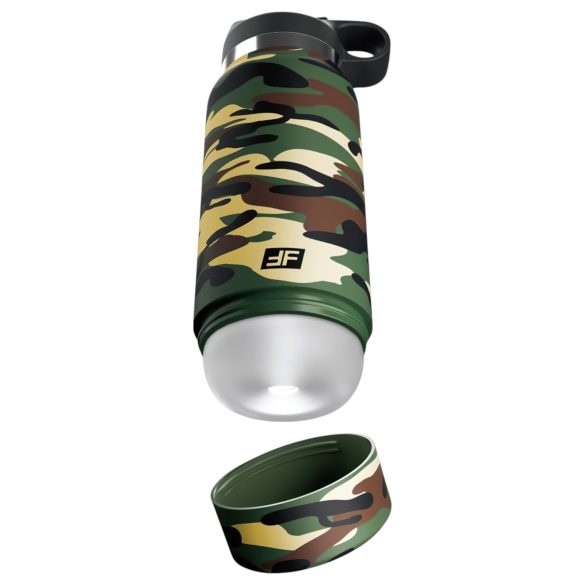 Fap Flask Happy Camper - grön-svart flaska masturbator