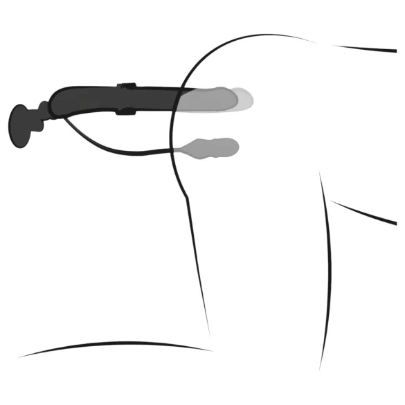 Fetish - stötande vibrator (svart)