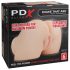 PDX Elite - vibratorisk 2-i-1 masturbator - naturfärg