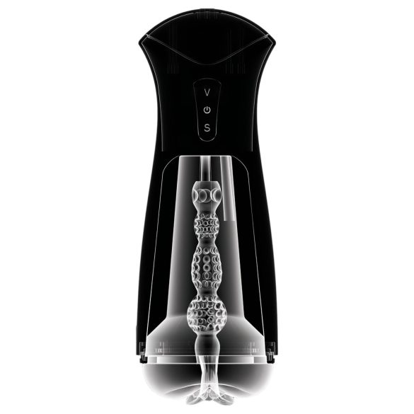 PDX Elite - masturbator med sug och vibration - svart