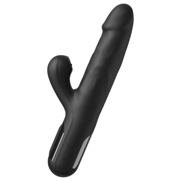 Fetish - vibrator med 3 motorer - stötrörelser - svart