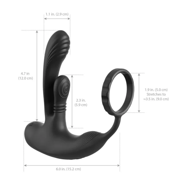 Anal Fantasy Ass-Gasm IntiMotion - anal- och prostatavibrator (svart)