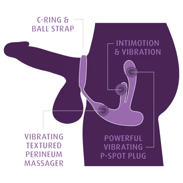 Anal Fantasy Ass-Gasm IntiMotion - anal- och prostatavibrator (svart)