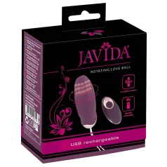   Javida - vibratorägg med fjärrkontroll och roterande pärlor - lila