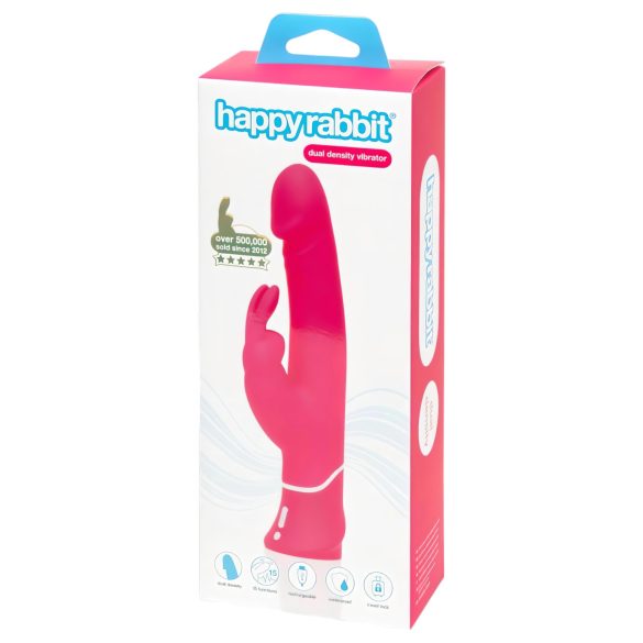 Happyrabbit - rabbitvibrator med klitorisstimulans - vattentät - rosa