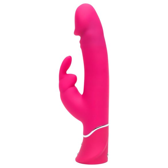 Happyrabbit - rabbitvibrator med klitorisstimulans - vattentät - rosa