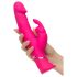 Happyrabbit - rabbitvibrator med klitorisstimulans - vattentät - rosa