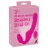 Stroplös Strap-On - påsättbar vibrator (rosa)