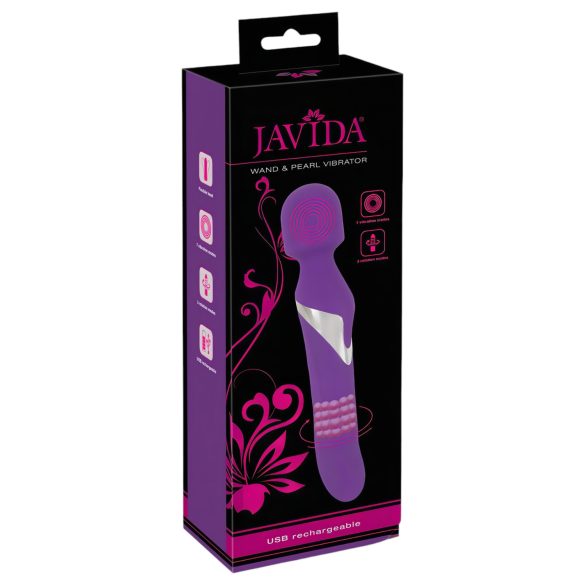 Javida Trollstav & Pärla - 2-i-1 massagestav (lila)