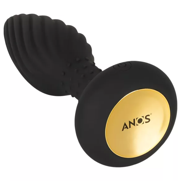 ANOS - roterande analvibrator med pärlor - svart