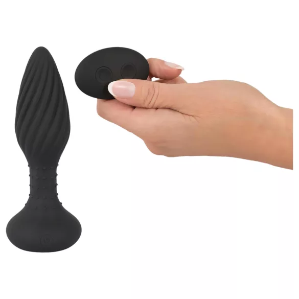ANOS - roterande analvibrator med pärlor - svart