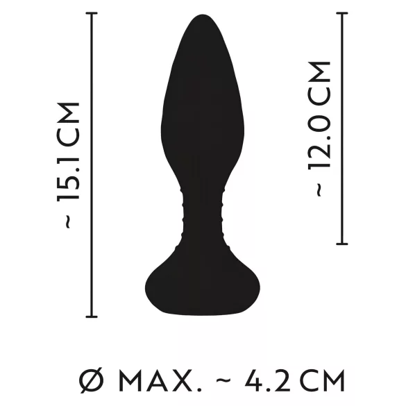 ANOS - roterande analvibrator med pärlor - svart