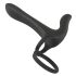 Black Velvet - laddningsbar 2-i-1 parvibrator & penisring (svart)