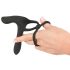 Black Velvet - laddningsbar 2-i-1 parvibrator & penisring (svart)