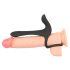 Black Velvet - laddningsbar 2-i-1 parvibrator & penisring (svart)