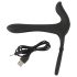 Black Velvet - laddningsbar 2-i-1 parvibrator & penisring (svart)