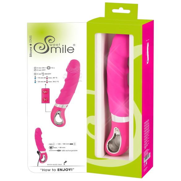 SMILE Soft - uppladdningsbar vibrator med värmefunktion - silikon rosa