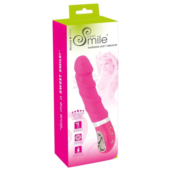 SMILE Soft - uppladdningsbar vibrator med värmefunktion - silikon rosa