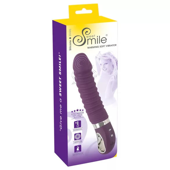 SMILE Soft - uppladdningsbar vibrator med värme - silikon lila