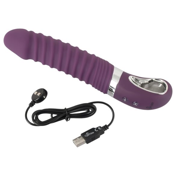 SMILE Soft - uppladdningsbar vibrator med värme - silikon lila