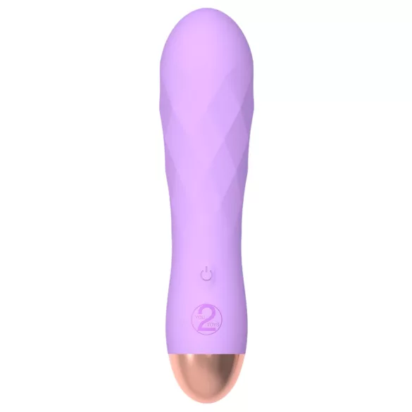 Cuties Mini - vibrator med galler - uppladdningsbar vattentät - lila