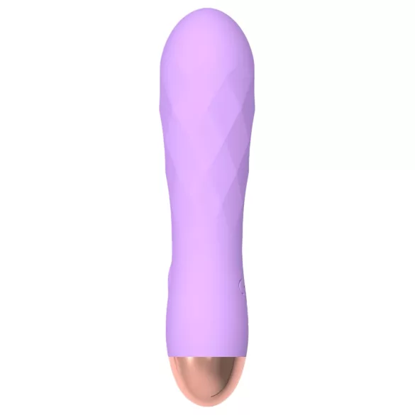 Cuties Mini - vibrator med galler - uppladdningsbar vattentät - lila
