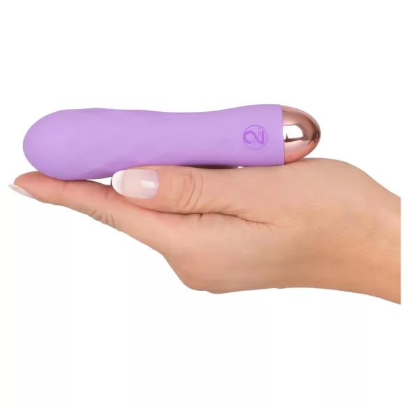 Cuties Mini - vibrator med galler - uppladdningsbar vattentät - lila