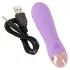 Cuties Mini - vibrator med galler - uppladdningsbar vattentät - lila