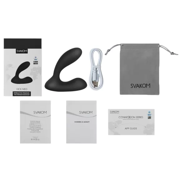 Svakom Vick Neo - uppladdningsbar VR analvibrator (svart)